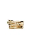 Ferragamo Gancini Logo Ring In Golden