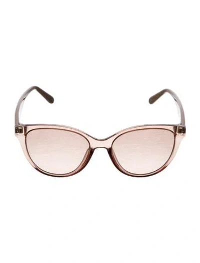 Pre-owned Ferragamo Gancini Logo Round Sunglasses In Brown
