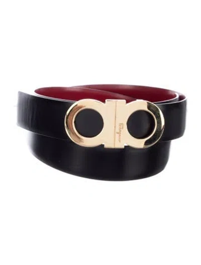 Pre-owned Ferragamo Gancini Logo Skinny Belt Kit In Multi