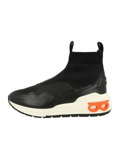 Pre-owned Ferragamo Gancini Logo Sock Sneakers W/ Tags In Black