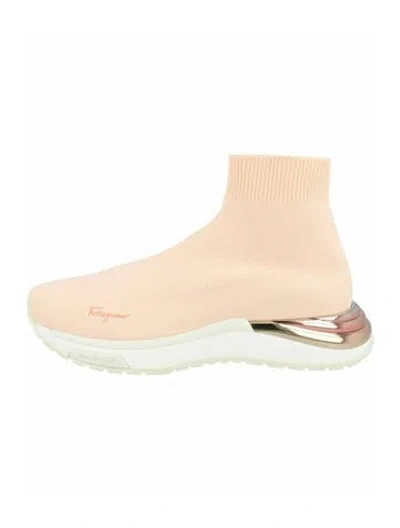 Pre-owned Ferragamo Gancini Logo Sock Sneakers W/ Tags In Pink
