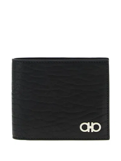 Ferragamo Gancini Logo Wallet In Black