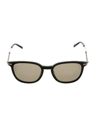 Pre-owned Ferragamo Gancini Logo Wayfarer Sunglasses In Black