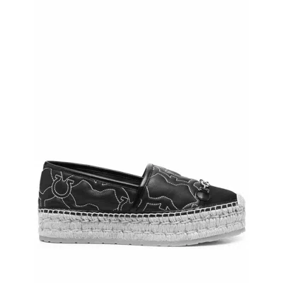 Ferragamo Gancini Logo-embroidered Espadrilles In Multi