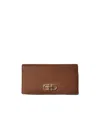 Ferragamo Gancini Long Wallet In Brown