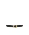 Ferragamo Gancini Loop Buckle Belt In Black