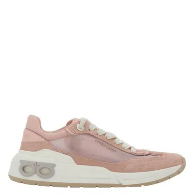 Ferragamo Gancini Low-top Sneakers In Pink