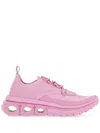 Ferragamo Nima Fabric Low-top Sneakers In Rosa