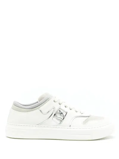 Ferragamo Gancini Low-top Sneakers In White