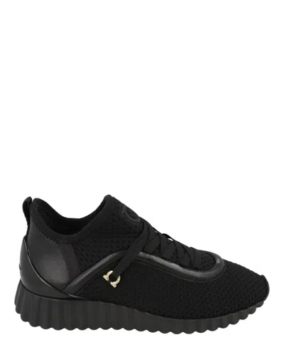 Pre-owned Ferragamo Gancini Lowtop (women's) Sneakers In Black