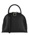 Ferragamo Gancini Medium Top Handle Bag In Black