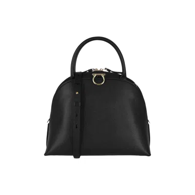Pre-owned Ferragamo Gancini Medium Top Handle Bag 'black' | Women's Size Onesize