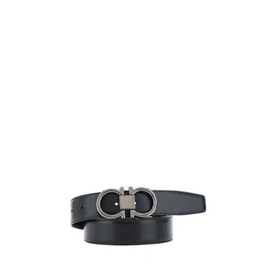 Ferragamo Gancini Men's Belt In Black