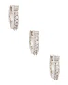 Ferragamo Gancini Mini Earrings Set In Silver