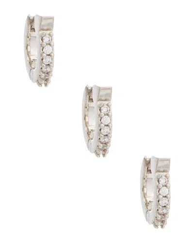 Ferragamo Gancini Mini Earrings Set In Silver