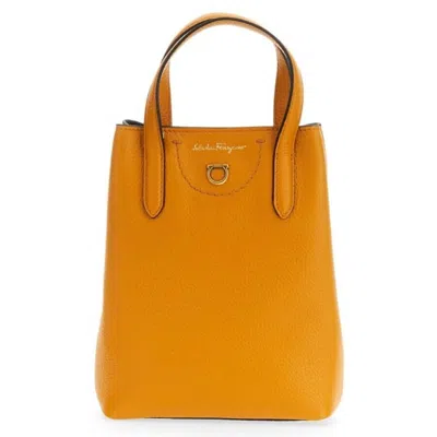 Ferragamo Gancini Mini Shoulder Bag In Brown