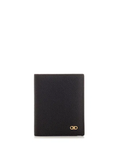Ferragamo Gancini Mini Wallet In Black