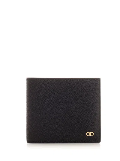 Ferragamo Gancini Mini Wallet In Black