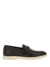 Ferragamo Gancini Leather Loafers In Multi