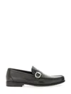 Ferragamo Moccasin With Gancini Ornament In Brown