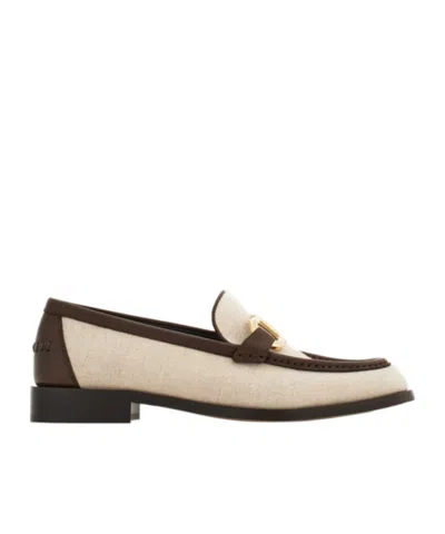 Ferragamo Gancini Moccasins In Nude