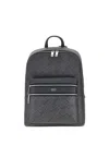 Ferragamo Gancini Monogram Backpack In Gray