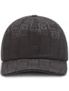 Ferragamo Casquette De Base-ball Avec Gancini Monogram Noir In Black