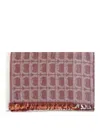 Ferragamo Gancini Monogram Jacquard Stole In Pink