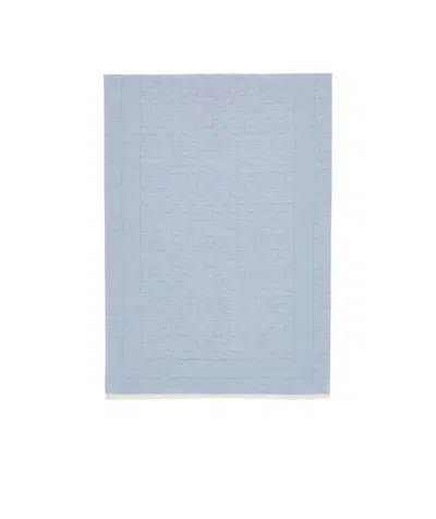 Ferragamo Gancini Monogram Jacquard Wool Scarf In Gray