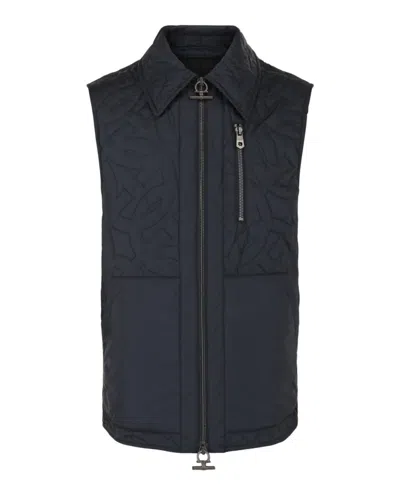 FERRAGAMO GANCINI MONOGRAM QUILTED VEST