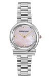 Ferragamo Gancini Twisted 32mm Watch In Metallic