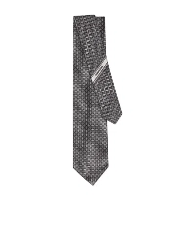 Ferragamo Gancini Motif Jacquard Tie
