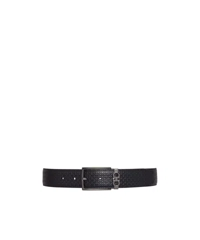Ferragamo Gancini-motif Leather Belt In Black