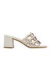 Ferragamo Erne 55 Leather Sandals In Gold