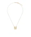 Ferragamo Crystal Embellished Four Gancini Pendant Necklace