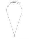 Ferragamo Gancini Crystals Necklace In Silver