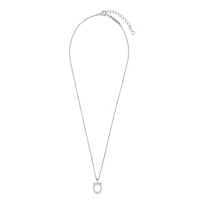 Ferragamo Gancini Necklace In Silver
