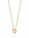 Ferragamo Gancini Necklace With Strass In Gold