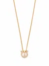 Ferragamo Gancini Necklace With Strass In Gold