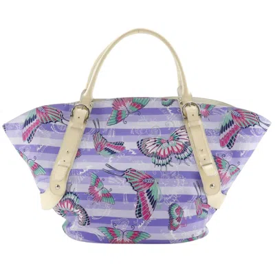 Pre-owned Ferragamo Gancini Nylon Tote Bag () In Purple