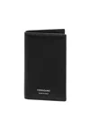 Ferragamo Bi-fold Leather Cardholder In Black