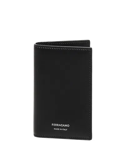 Ferragamo Gancini Organizer Wallet In Black