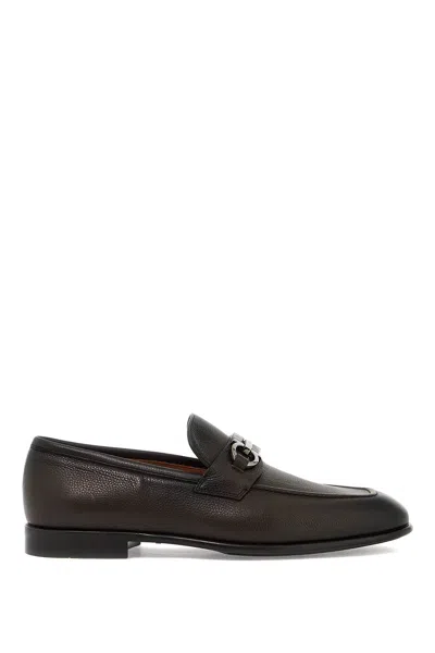 Ferragamo Classic Gancini Hook Loafers For Men In Brown