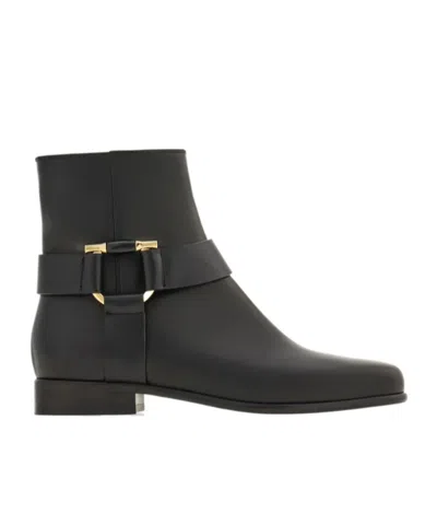 FERRAGAMO GANCINI ORNAMENT ANKLE BOOT