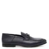 Ferragamo Gancini Ornament Calfskin Mule Loafers In Blue