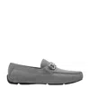 Ferragamo Driver With Gancini Ornament In Gray