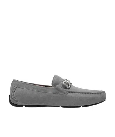 Ferragamo Driver With Gancini Ornament In Grey
