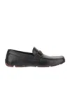 Ferragamo Gancini Ornamented Driver Loafers In Black