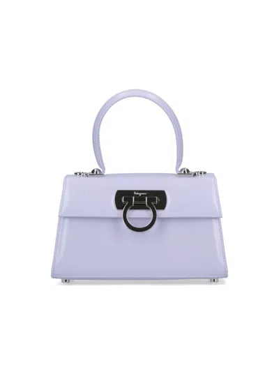Ferragamo Gancini Ornament Handbag - Purple