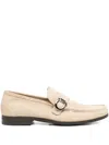 Ferragamo Gancini-ornament Loafers In Neutral